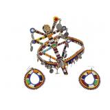 Maasai Beaded Headpiece & Earrings Set