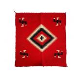 Handwoven Navajo-Style Rug with Whirling Logs