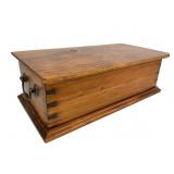 Handcrafted Wooden Storage Box with Handles