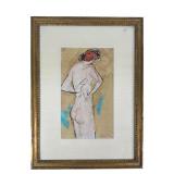Ella Ra'ayoni Nude Abstract  Fabric Collage