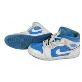 Pair Nike Air Jordan 1 Mid Blue & White Menï¿½s 11