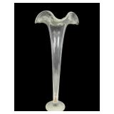 Tall Clear Glass Trumpet Vase