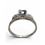 Platinum Diamond Ring, 1 Missing Stone