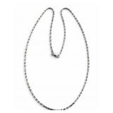 14k White Gold Disco Chain Necklace