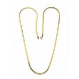 14K Gold Italian Herringbone Chain Necklace