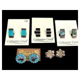 5 Pair Sterling Clip Earrings Assortment