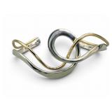 C. Leslie Smith Silver, 14k GF Modernist Cuff