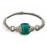 Art Deco Sterling Wachenheimer Diamonbar Bracelet