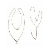 Two 14K Necklaces & Opal Pendant
