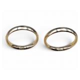 Two 14K Italian Hollow Gold Bands, Size 5