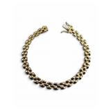 14k Gold Brick-Link Bracelet