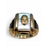 1955 Allentown High 10K Gold & MOP Ring