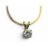14k Diamond Pendant Necklace