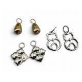 Three Pair 14K Earring Charms Diamond