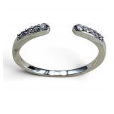 14K Diamond Open Band Accent Ring