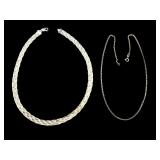 Two Sterling Silver Necklaces