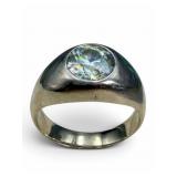 14k Gold Menï¿½s Ring, Zircon