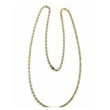 14k Gold Rope Chain Necklace