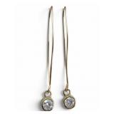 14K Gold Hook Earrings with Diamonds