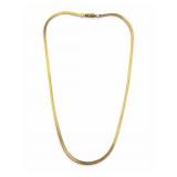 14K Gold Herringbone Chain Necklace 18 Inch