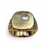 14K Monogram & Diamond Ring