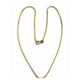 14k Gold 18" Squared Snake Chain Necklace