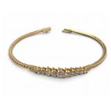 14k Gold Bracelet with Graduated Diamonds