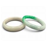 Smooth Carved Jade Style Bangles