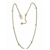 Judith Ripka 14k Diamond Station Necklace