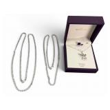 Three Marked Sterling Necklaces