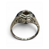 Vintage 14K Ring with Sapphire Accents