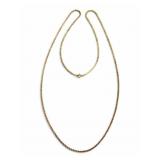 14K Gold Rope Chain Necklace, 24 Inches