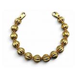 14K Italian RCT Hollow Link Bracelet, 7 Inch