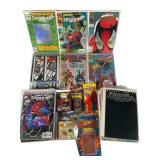43 Spider-Man & Venom Comic Lot w/ Spidey Toys