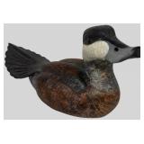 H. Wade Hand Carved Ruddy Duck Drake Decoy 1988
