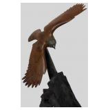R. Ken White Big Sky Carvers Wood Eagle Sculpture