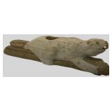 Tehonietathe Mohawk Carved Stone Beaver Sculpture