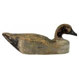 Antique Wooden Canvasback Duck Decoy w/ dw Mark