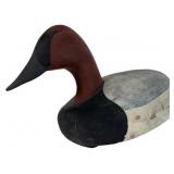 Tom Hall Painted Wood Canvasback Drake Duck Decoy