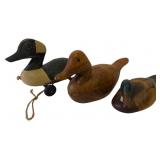 John Jeffrey Bartz Decoy, Wood Pull Toy & Duck
