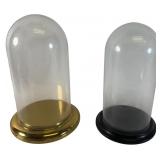 Two Glass Stones with Bases