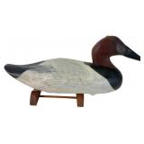 Hand Carved Wooden Canvasback Drake Duck Decoy