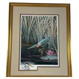 Thomas Hirata Green & Great Blue Herons Lithograph