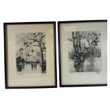 Richard E. Bishop, Pair of Framed Sporting Prints