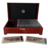 Bradford Exchange WWII Battles US $2 Notes w/ Case