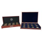2 Bradford Exchange Colorized Proof Medallion Sets