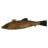 Vtg Hand-Carved & Painted Wood Trout Decoy