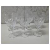 Waterford Lismore Cut Crystal Wine Goblets, Set 7