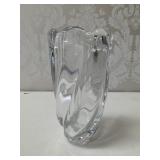 Orrefors Lars Hellsten Clear Art Glass Vase