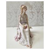 Cybis Rose White Porc. Figurine & Floral Accents